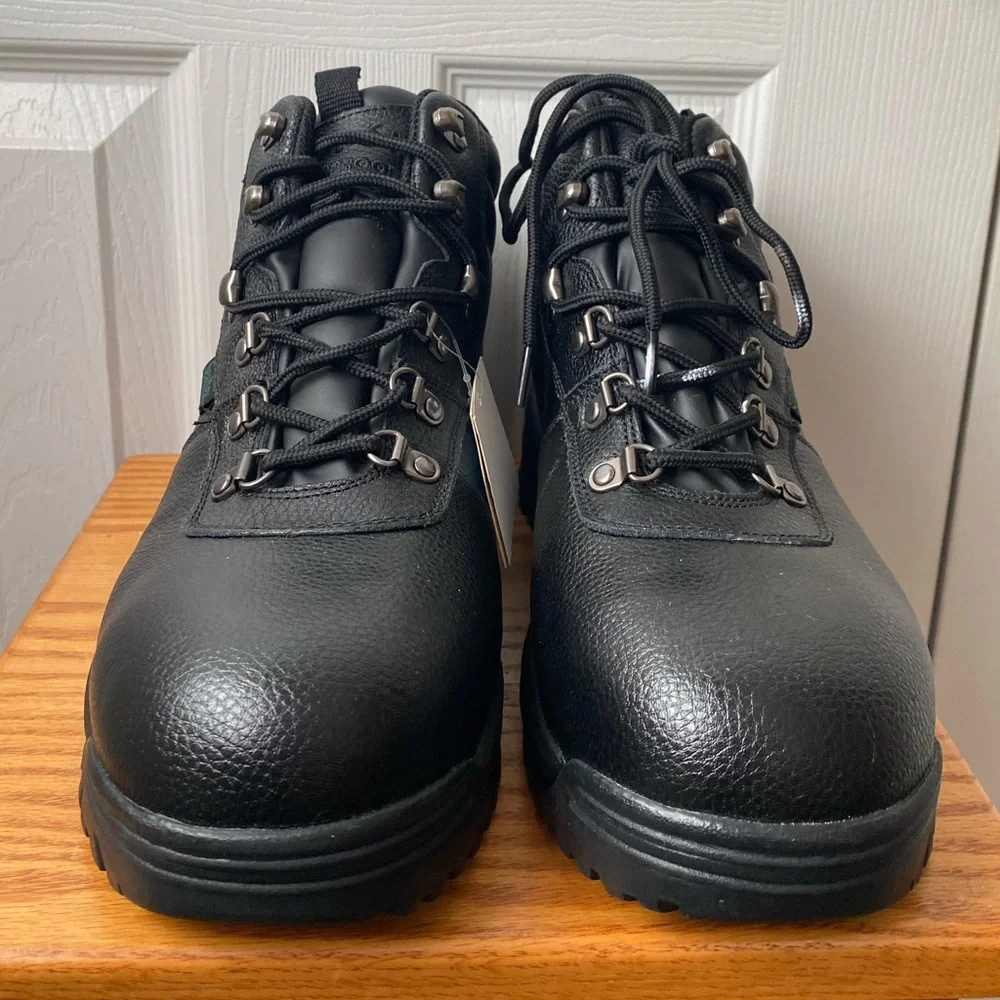 🆕Propét Shield Walker Black Leather Safety Rated Waterproof Work Boots 11 X (3E)